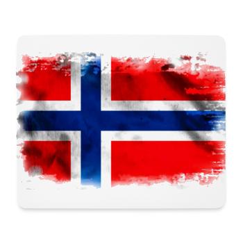 Hintergrund mit der Flagge Norwegens - Mousepad (Querformat) - Weiß - Vorne