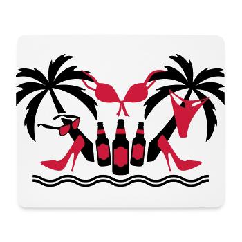 21 Palmen Bierflaschen Team Hangover Sex Spaß - Mousepad (Querformat) - Weiß - Vorne