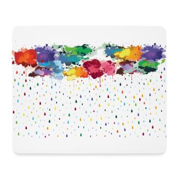rainbow rainy day (wide) - Mouse Pad (horizontal) - white - Front