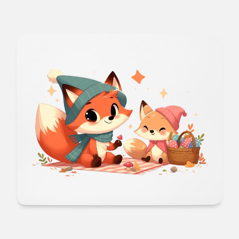 Fox Autumn 11 - Mouse Pad (horizontal) - white
