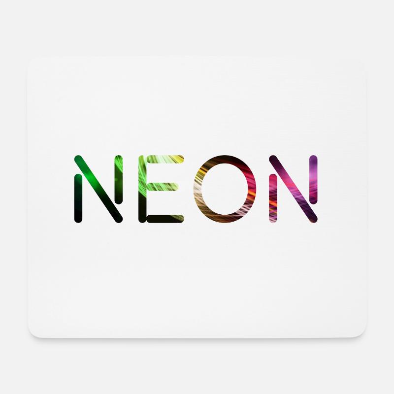 Neon Licht Color Farbe Party - Mousepad (Querformat) - Weiß