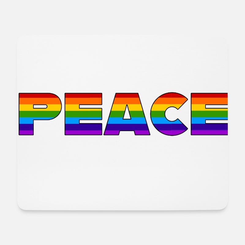 Peace - Mousepad (Querformat) - Weiß