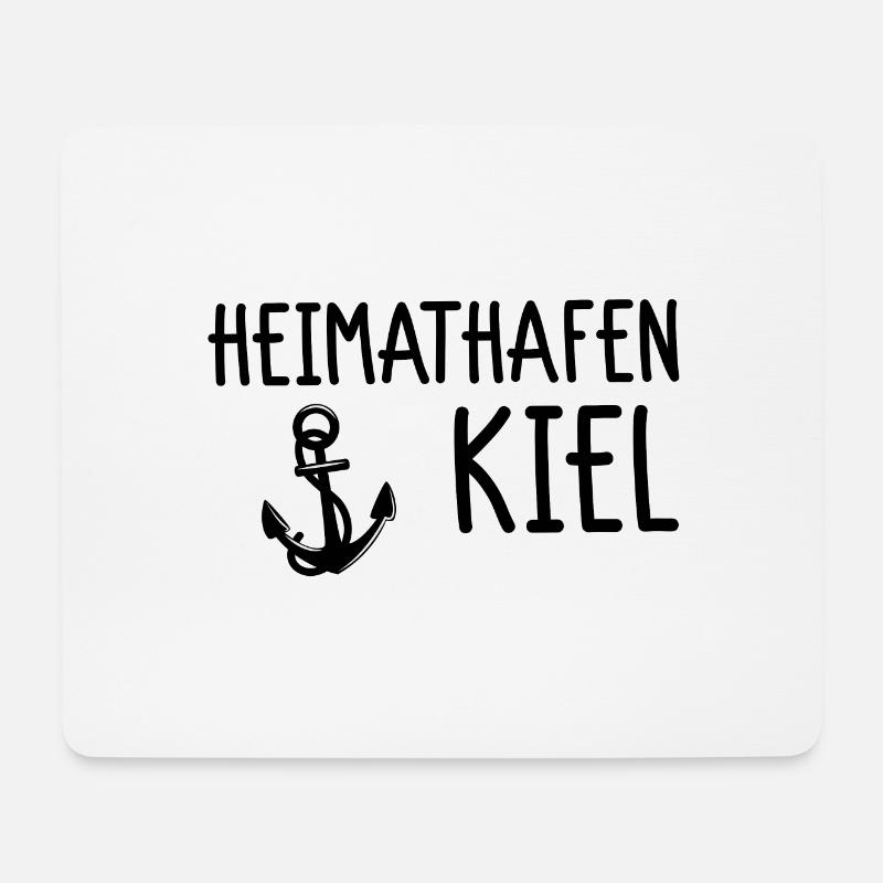 Heimathafen Kiel - Mousepad (Querformat) - Weiß