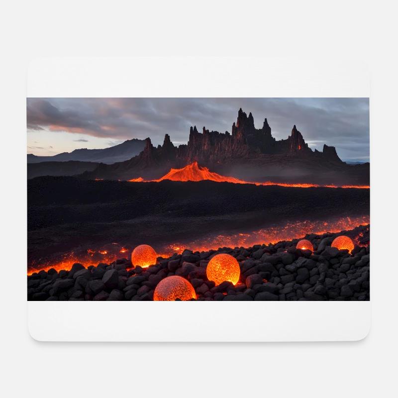 Vulkanfury - Mousepad (Querformat) - Weiß