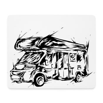 Camping caravane - Tapis de souris (format paysage) - blanc - Devant