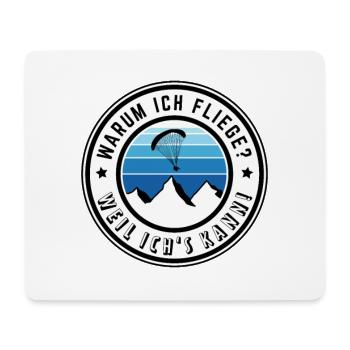 Warum ich fliege - weil ichs kann - Mousepad (Querformat) - Weiß - Vorne