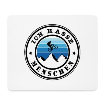Ich hasse Menschen - Mousepad (Querformat) - Weiß - Vorne