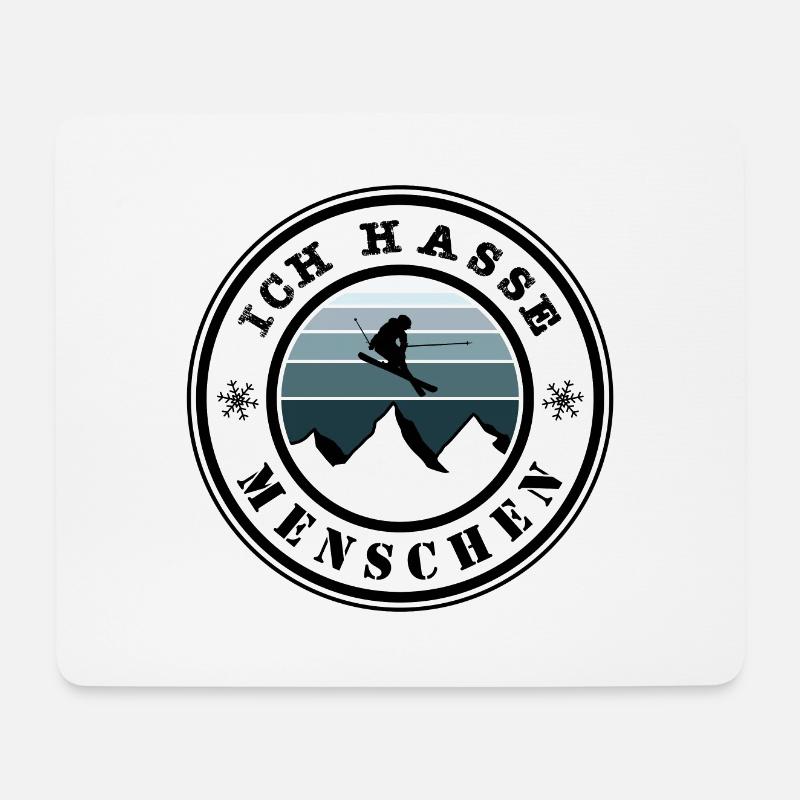 Ich hasse Menschen - Mousepad (Querformat) - Weiß