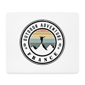 Outdoor Adventure France - Tapis de souris (format paysage) - blanc - Devant