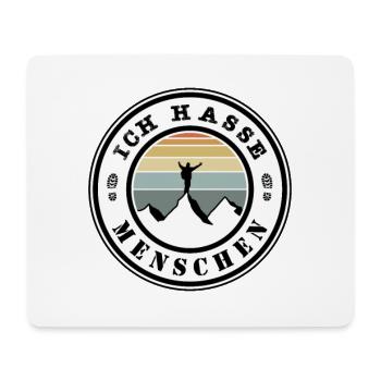 Ich hasse Menschen - Mousepad (Querformat) - Weiß - Vorne