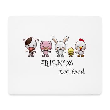 Des amis pas de la nourriture - Tapis de souris (format paysage) - blanc - Devant