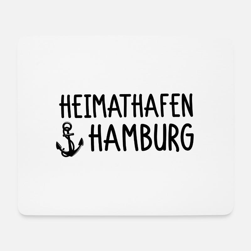 Heimathafen Hamburg - Mousepad (Querformat) - Weiß