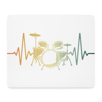 Batteur Puls Batteur cardiaque - Tapis de souris (format paysage) - blanc - Devant