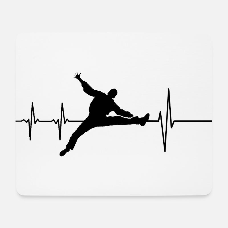 Handballtorwart on Beat - Mousepad (Querformat) - Weiß