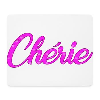 Chérie - Tapis de souris (format paysage) - blanc - Devant