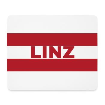 Linz City in Austrian Flag - Mouse Pad (horizontal) - white - Front