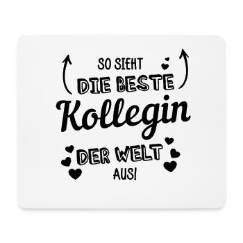 So sieht die beste Kollegin der Welt aus! - Mousepad (Querformat) - Weiß - Vorne
