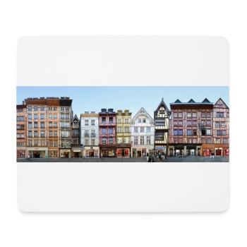 Rouen Rue du Gros Horloge Panorama - Tapis de souris (format paysage) - blanc - Devant