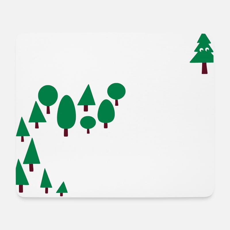 Wald - Mousepad (Querformat) - Weiß