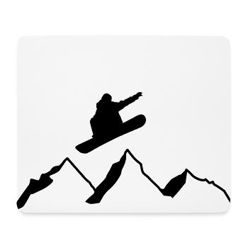Snowboarder - Mousepad (Querformat) - Weiß - Vorne