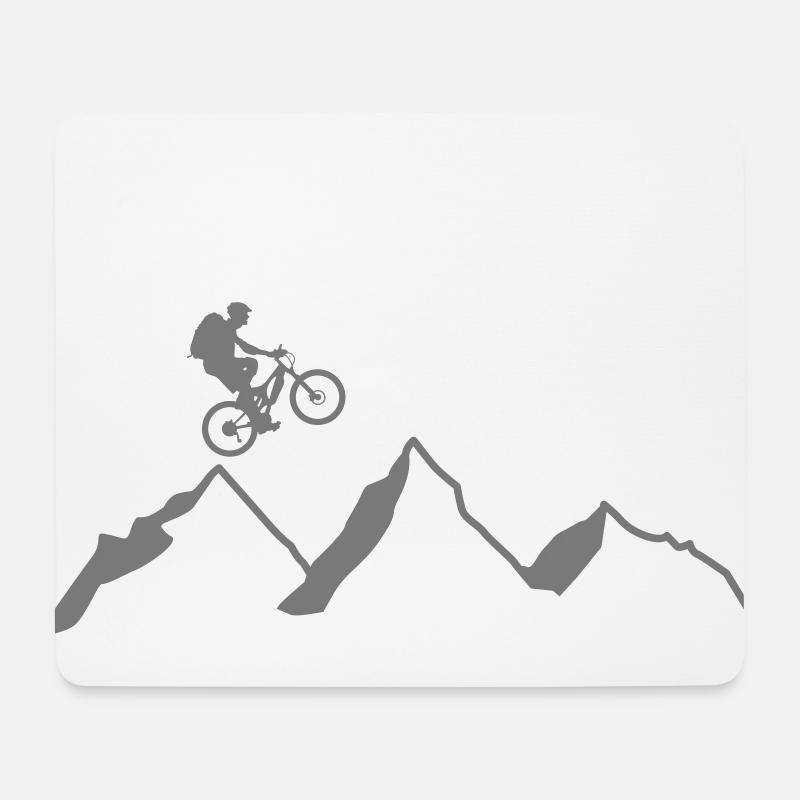 Mountainbike - Mousepad (Querformat) - Weiß
