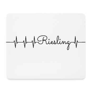 Riesling Herzschlag - Mousepad (Querformat) - Weiß - Vorne