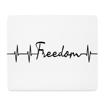 Freedom Herzfrequenz - Mousepad (Querformat) - Weiß - Vorne