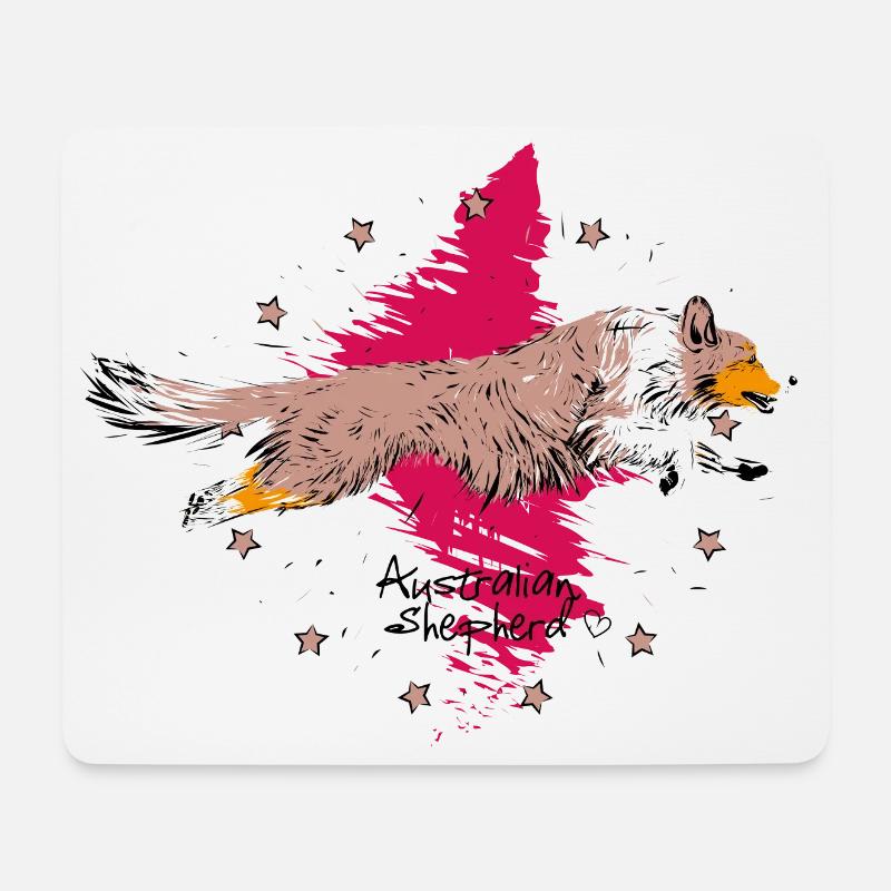 Australian Shepherd - Mouse Pad (horizontal) - white