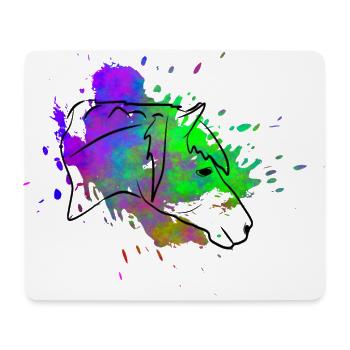 Pferdekopf - Mousepad (Querformat) - Weiß - Vorne