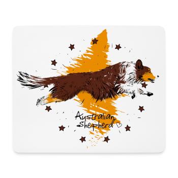 red Australian Shepherd - Mousepad (Querformat) - Weiß - Vorne