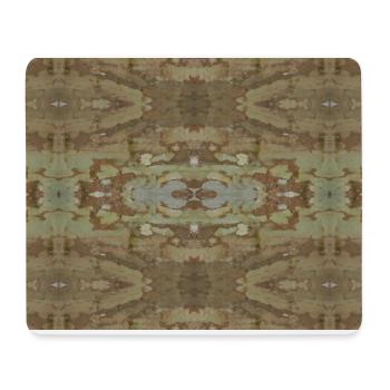 Dekoratives Muster basierend auf Baumrinde - Mousepad (Querformat) - Weiß - Vorne