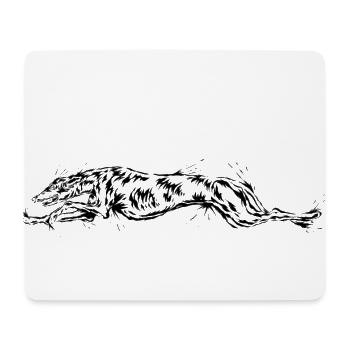 Windhund - Mousepad (Querformat) - Weiß - Vorne