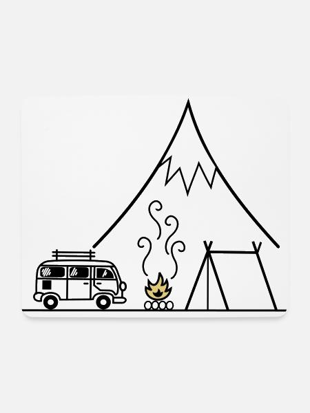 Lagerfeuer Camping Trip - Mousepad (Querformat) - Weiß