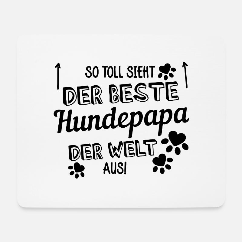 So toll sieht der beste Hundepapa der Welt aus - Mousepad (Querformat) - Weiß