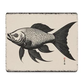 Goldfisch - Mousepad (Querformat) - Weiß - Vorne
