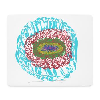Line color fein verzierte Obstschale - Mousepad (Querformat) - Weiß - Vorne