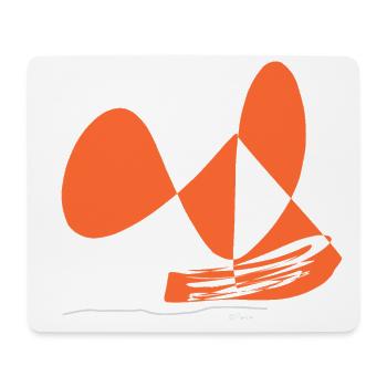 Abstract design die Blühende Tomate - Mousepad (Querformat) - Weiß - Vorne