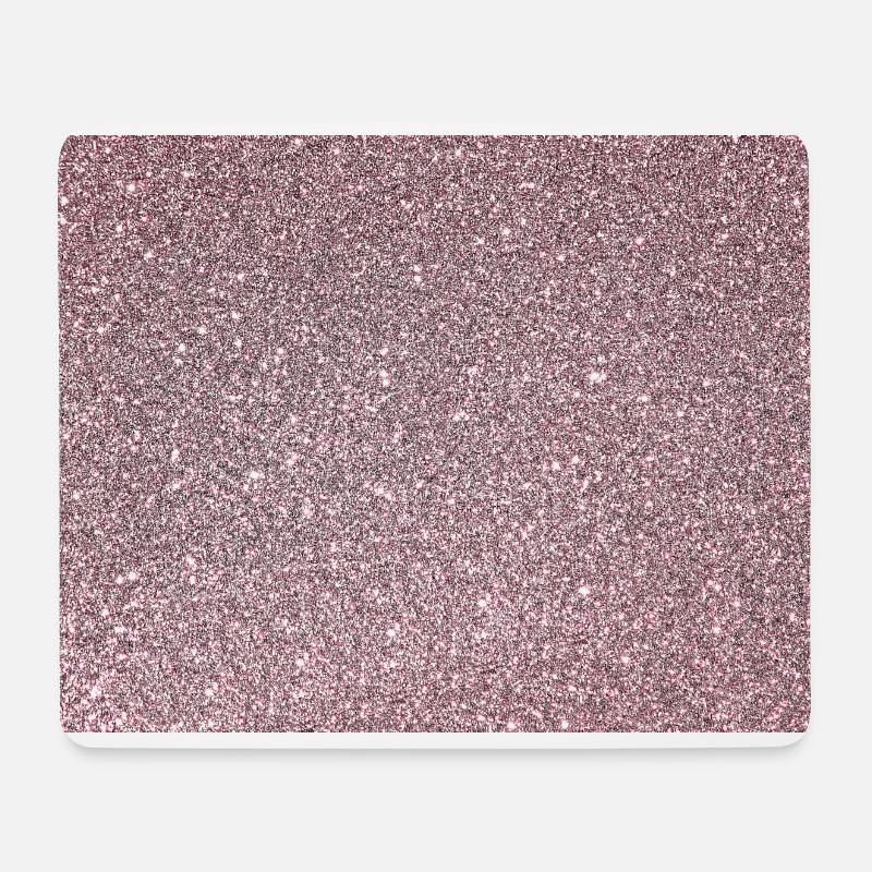 Vintage pink rose false glitter background - Mouse Pad (horizontal) - white