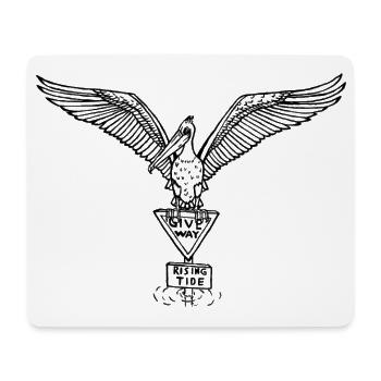 Pélican - Tapis de souris (format paysage) - blanc - Devant