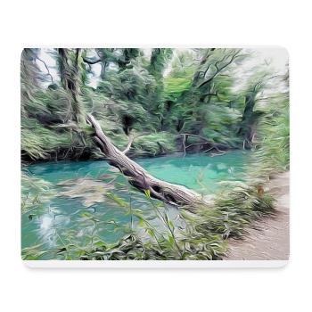 Drawing of Provence - Rivière de la Bresque - Mouse Pad (horizontal) - white - Front