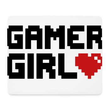 Gamer Girl Coeur Jeux - Tapis de souris (format paysage) - blanc - Devant
