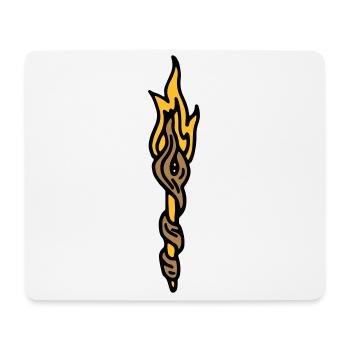 Zauberstab Fackel Zauberer Magie Magier - Mousepad (Querformat) - Weiß - Vorne
