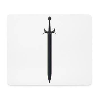 Moon Sword Dark Streetwear Symbol Shirt - Mouse Pad (horizontal) - white - Front