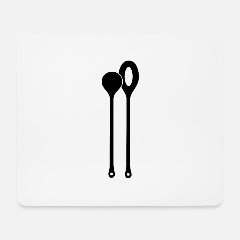 Kochlöffel - Mousepad (Querformat) - Weiß