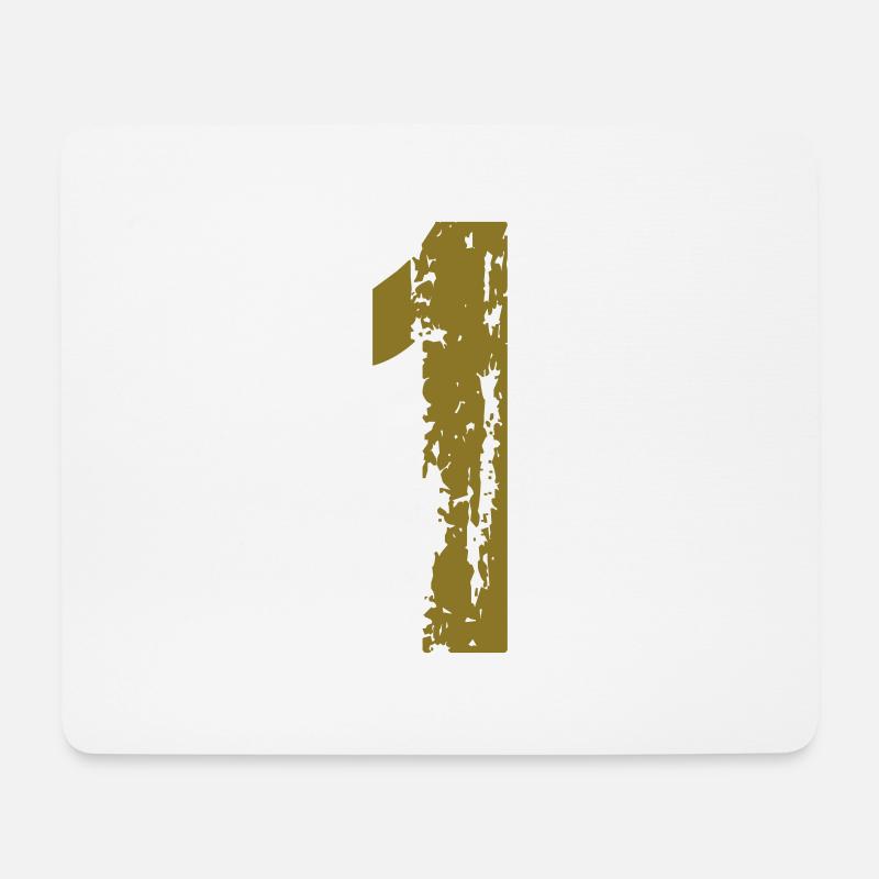 1 - Nummer - Mousepad (Querformat) - Weiß