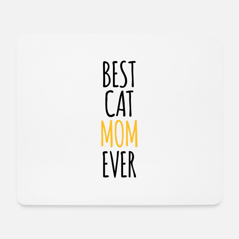 Cat Mom T-Shirt Mama Muttertag Geschenk - Mousepad (Querformat) - Weiß