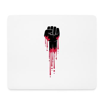 blood fist revolution drops stamp graffiti far - Mouse Pad (horizontal) - white - Front
