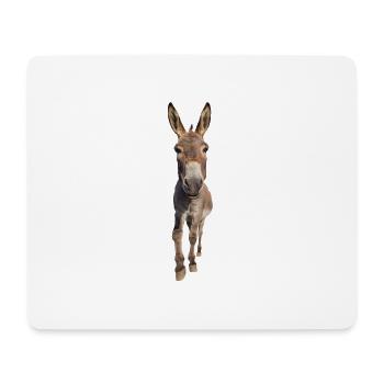 Esel - Mousepad (Querformat) - Weiß - Vorne