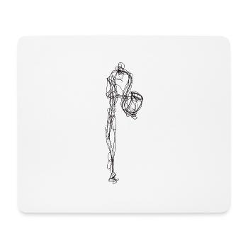 Saxophon - Mousepad (Querformat) - Weiß - Vorne