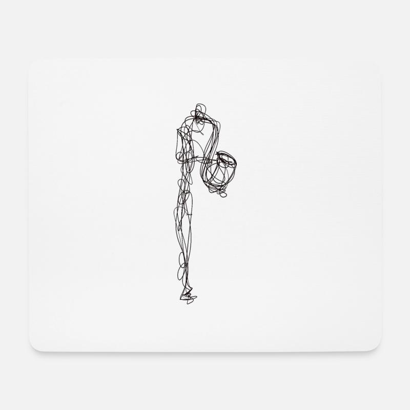 Saxophon - Mousepad (Querformat) - Weiß